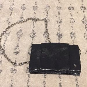 Halston Heritage snakeskin clutch